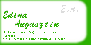 edina augusztin business card